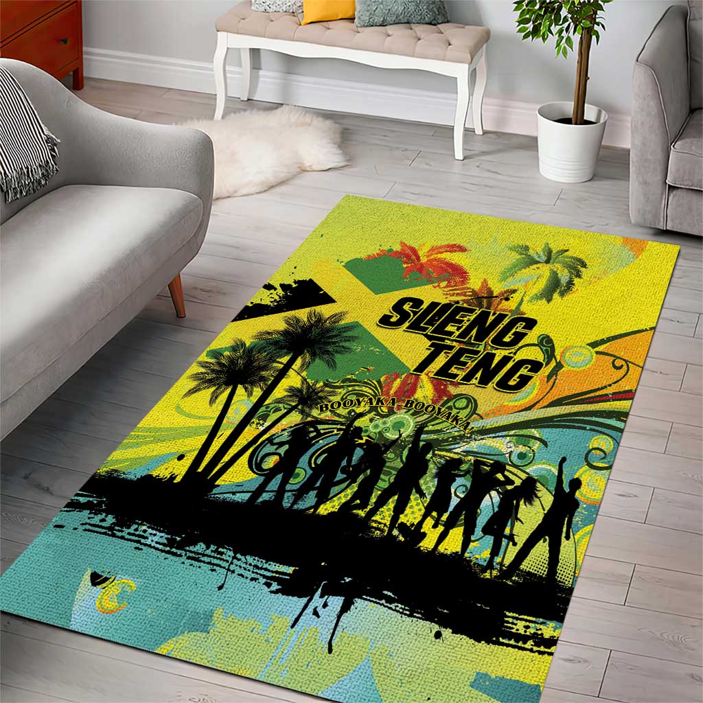 Jamaica Sleng Teng Riddim Area Rug Booyaka Booyaka - Wonder Print Shop