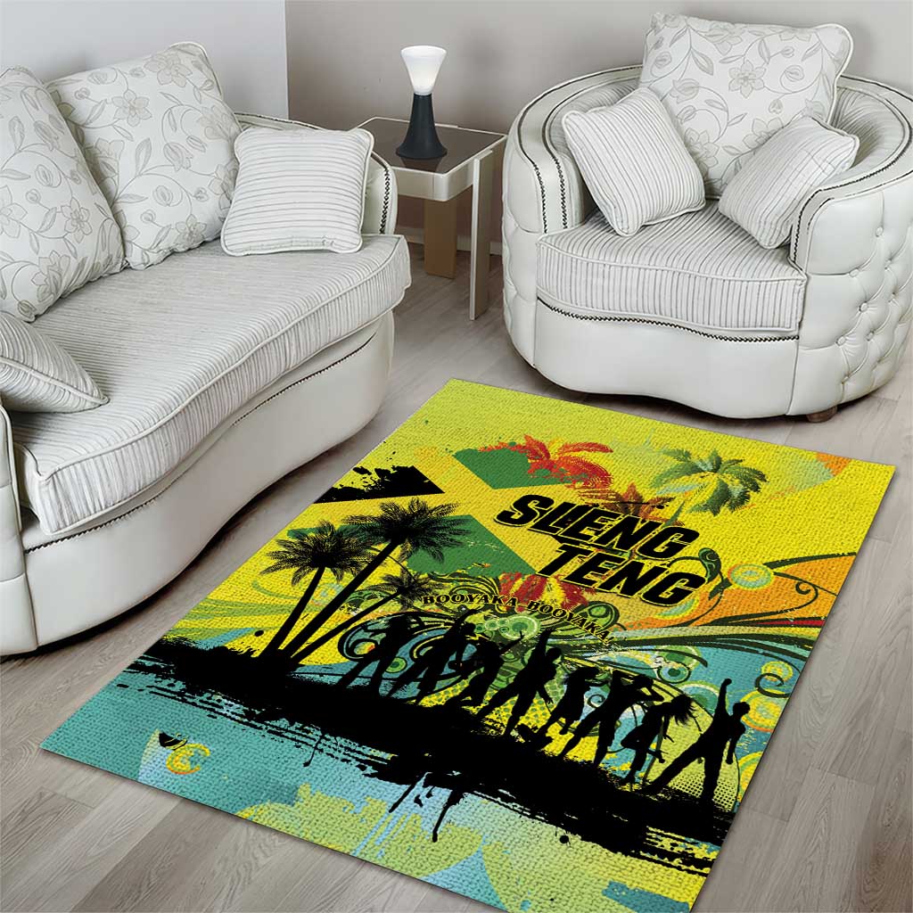 Jamaica Sleng Teng Riddim Area Rug Booyaka Booyaka - Wonder Print Shop