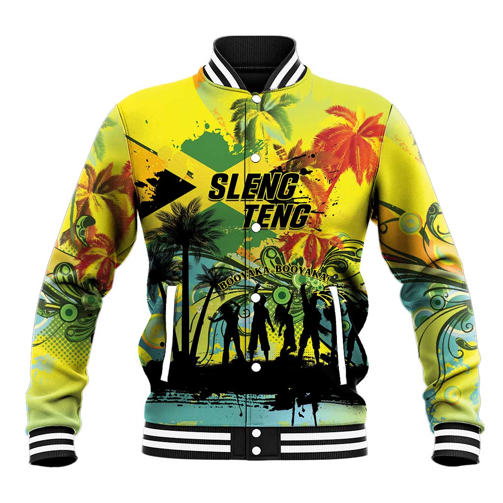 Personalized Jamaica Sleng Teng Riddim Baseball Jacket Booyaka Booyaka - Wonder Print Shop