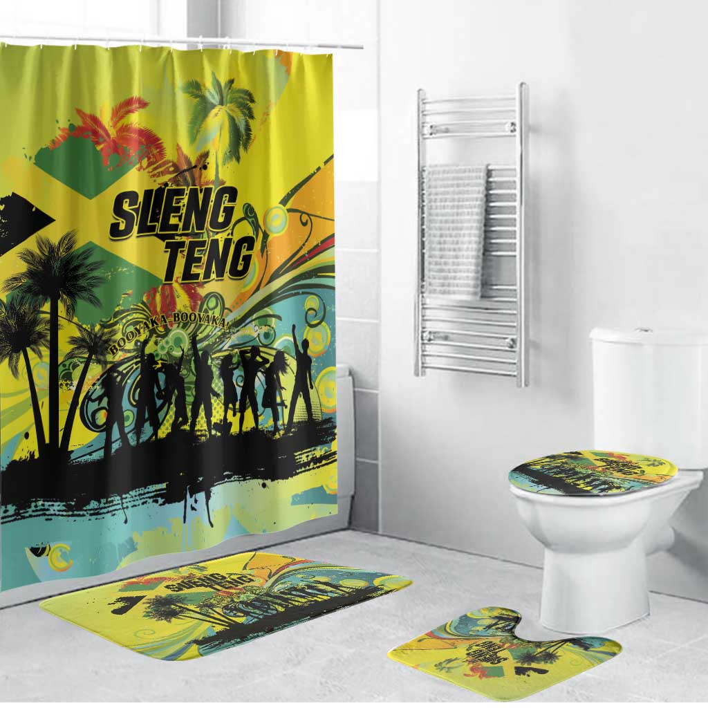 Jamaica Sleng Teng Riddim Bathroom Set Booyaka Booyaka - Wonder Print Shop