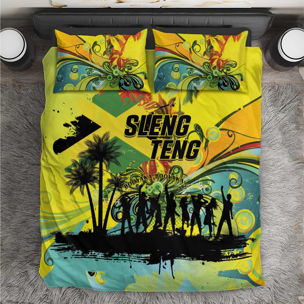 Jamaica Sleng Teng Riddim Bedding Set Booyaka Booyaka - Wonder Print Shop