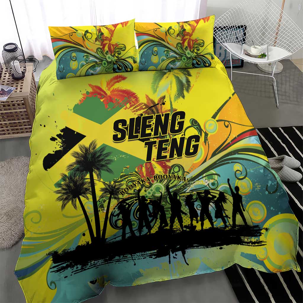 Jamaica Sleng Teng Riddim Bedding Set Booyaka Booyaka - Wonder Print Shop
