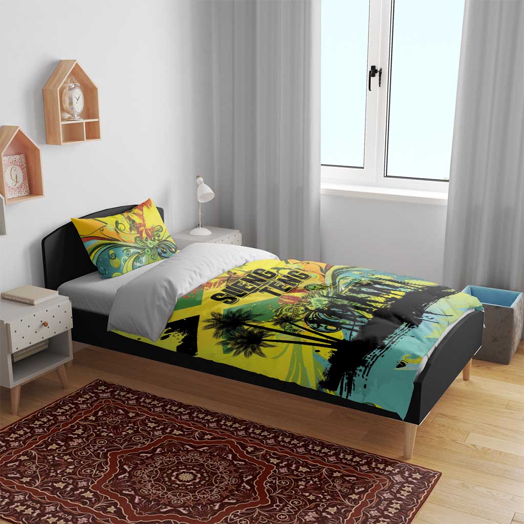 Jamaica Sleng Teng Riddim Bedding Set Booyaka Booyaka - Wonder Print Shop