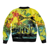 Personalized Jamaica Sleng Teng Riddim Bomber Jacket Booyaka Booyaka - Wonder Print Shop