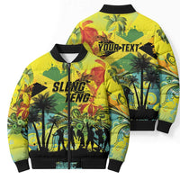 Personalized Jamaica Sleng Teng Riddim Bomber Puffer Jacket Booyaka Booyaka - Wonder Print Shop