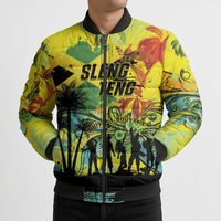 Personalized Jamaica Sleng Teng Riddim Bomber Puffer Jacket Booyaka Booyaka - Wonder Print Shop