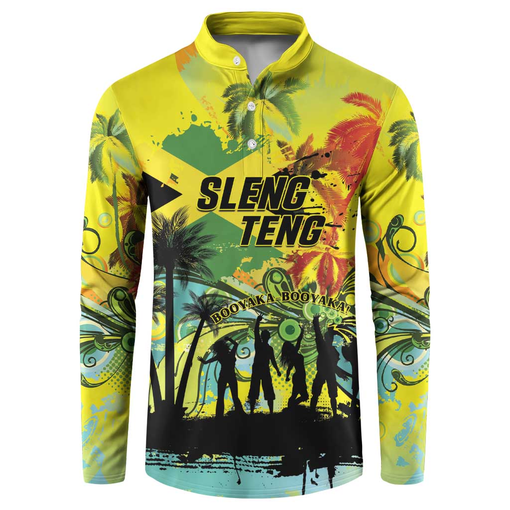 Personalized Jamaica Sleng Teng Riddim Button Sweatshirt Booyaka Booyaka - Wonder Print Shop