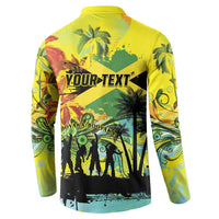 Personalized Jamaica Sleng Teng Riddim Button Sweatshirt Booyaka Booyaka - Wonder Print Shop