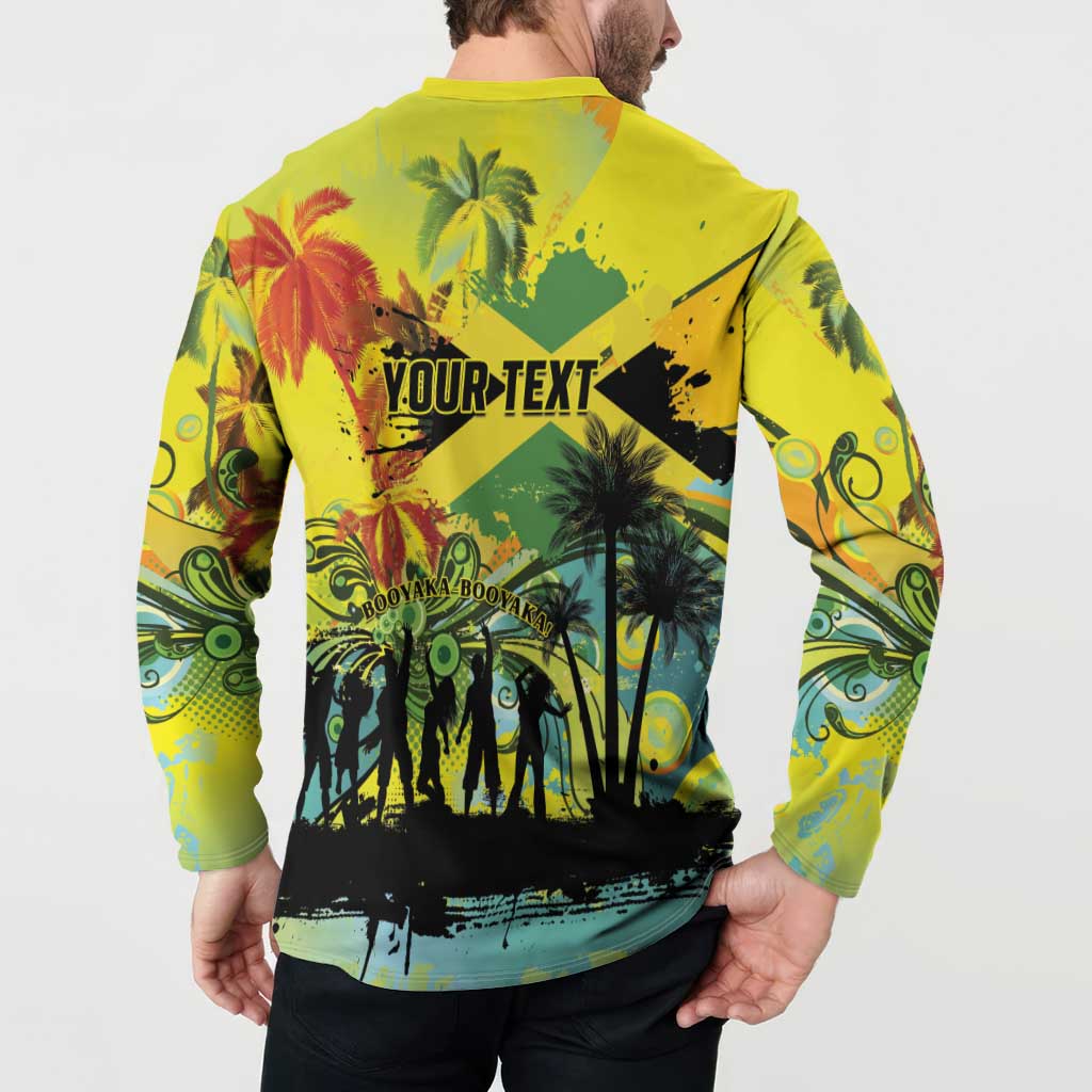 Personalized Jamaica Sleng Teng Riddim Button Sweatshirt Booyaka Booyaka - Wonder Print Shop