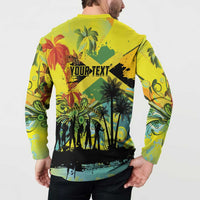 Personalized Jamaica Sleng Teng Riddim Button Sweatshirt Booyaka Booyaka - Wonder Print Shop