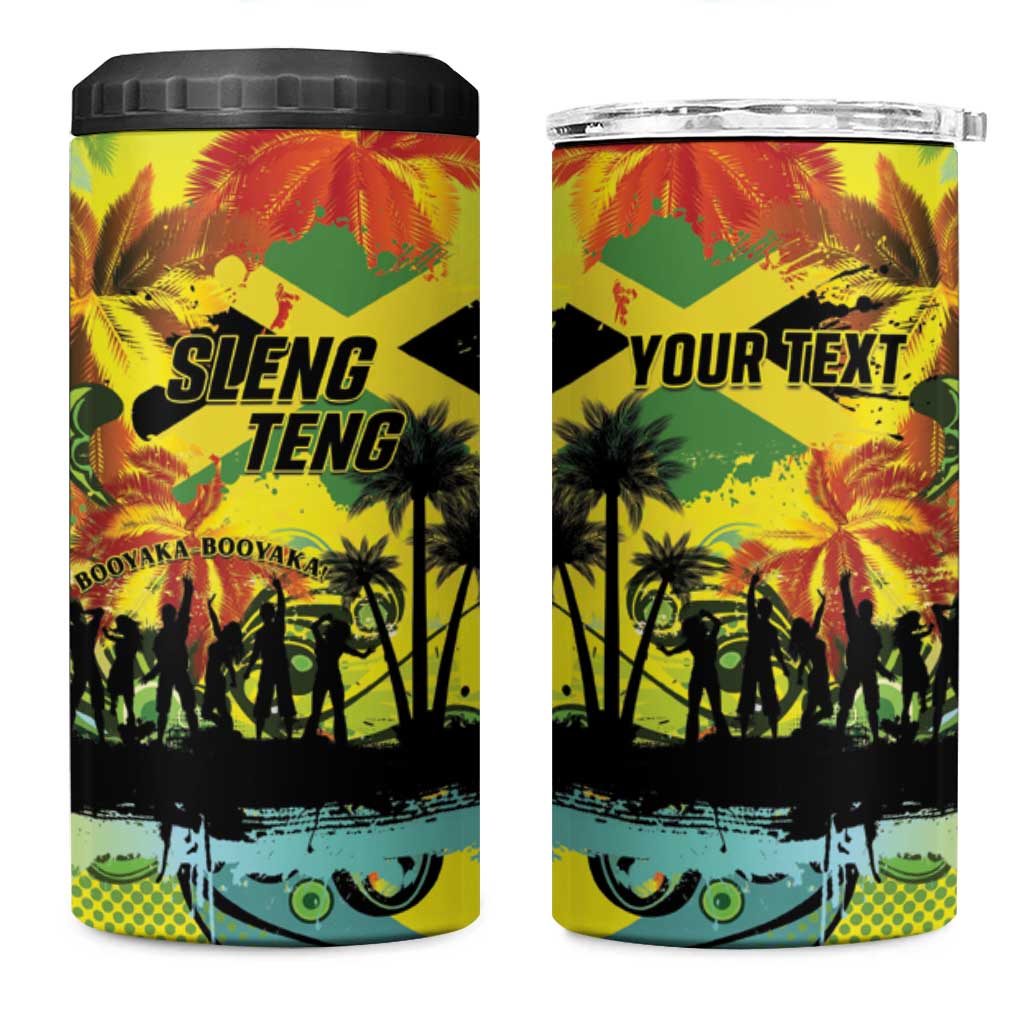 Personalized Jamaica Sleng Teng Riddim 4 in 1 Can Cooler Tumbler Booyaka Booyaka - Wonder Print Shop