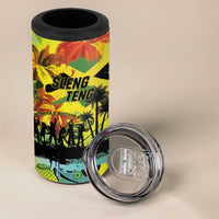 Personalized Jamaica Sleng Teng Riddim 4 in 1 Can Cooler Tumbler Booyaka Booyaka - Wonder Print Shop
