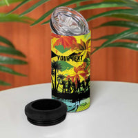 Personalized Jamaica Sleng Teng Riddim 4 in 1 Can Cooler Tumbler Booyaka Booyaka - Wonder Print Shop