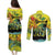 Personalized Jamaica Sleng Teng Riddim Couples Matching Puletasi and Long Sleeve Button Shirt Booyaka Booyaka - Wonder Print Shop