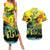 Personalized Jamaica Sleng Teng Riddim Couples Matching Summer Maxi Dress and Hawaiian Shirt Booyaka Booyaka - Wonder Print Shop
