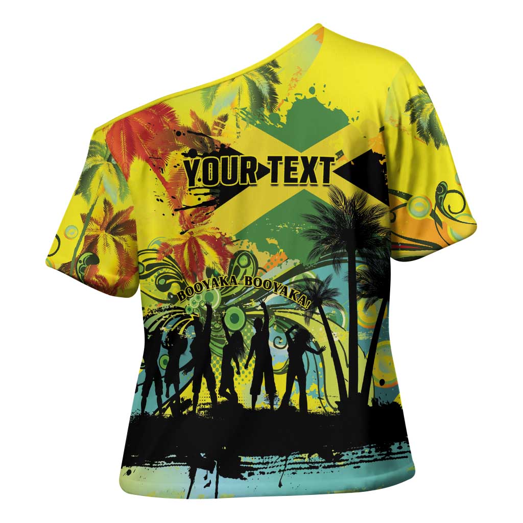 Personalized Jamaica Sleng Teng Riddim Cross Shoulder Shirt Booyaka Booyaka - Wonder Print Shop