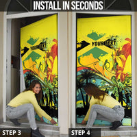 Jamaica Sleng Teng Riddim Door Cover Booyaka Booyaka - Wonder Print Shop