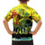 Personalized Jamaica Sleng Teng Riddim Family Matching Off The Shoulder Long Sleeve Dress and Hawaiian Shirt Booyaka Booyaka - Wonder Print Shop