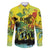Personalized Jamaica Sleng Teng Riddim Family Matching Off The Shoulder Long Sleeve Dress and Hawaiian Shirt Booyaka Booyaka - Wonder Print Shop