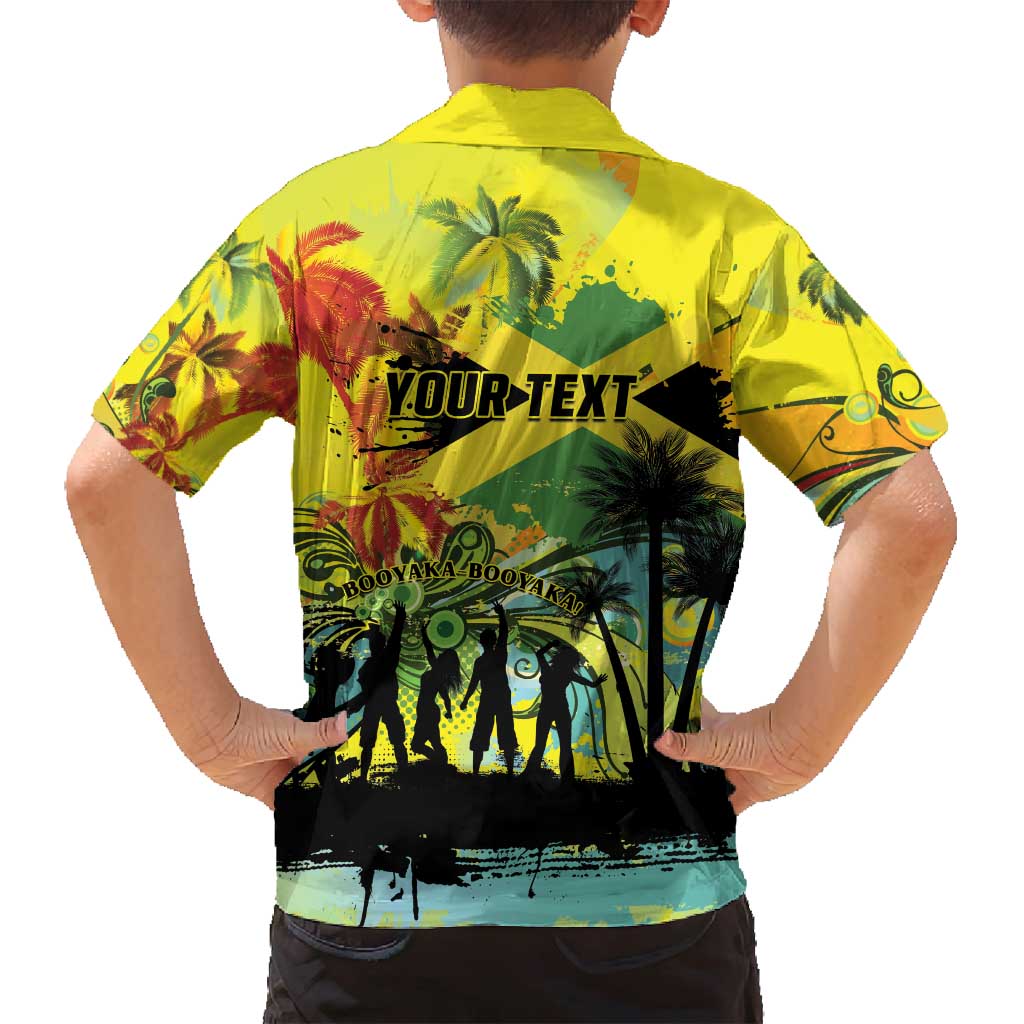 Personalized Jamaica Sleng Teng Riddim Family Matching Puletasi and Hawaiian Shirt Booyaka Booyaka - Wonder Print Shop