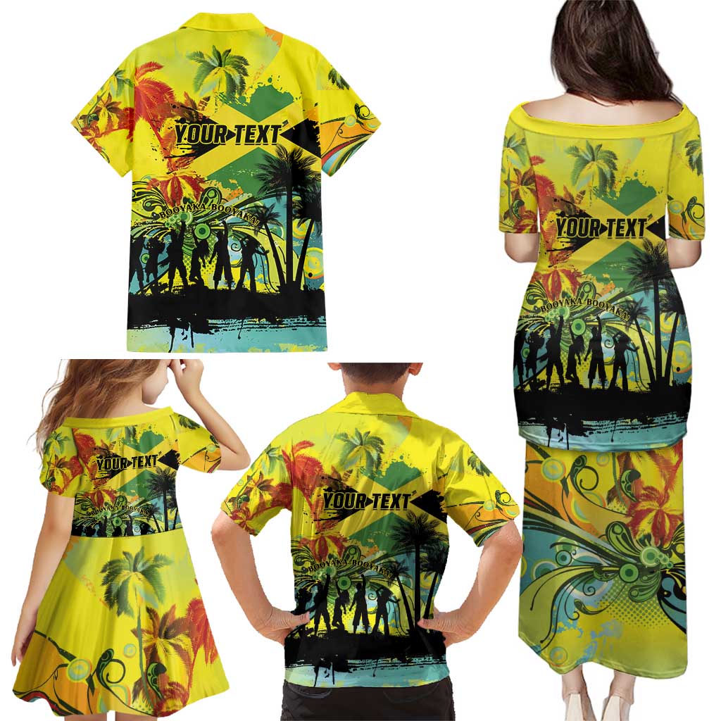Personalized Jamaica Sleng Teng Riddim Family Matching Puletasi and Hawaiian Shirt Booyaka Booyaka - Wonder Print Shop