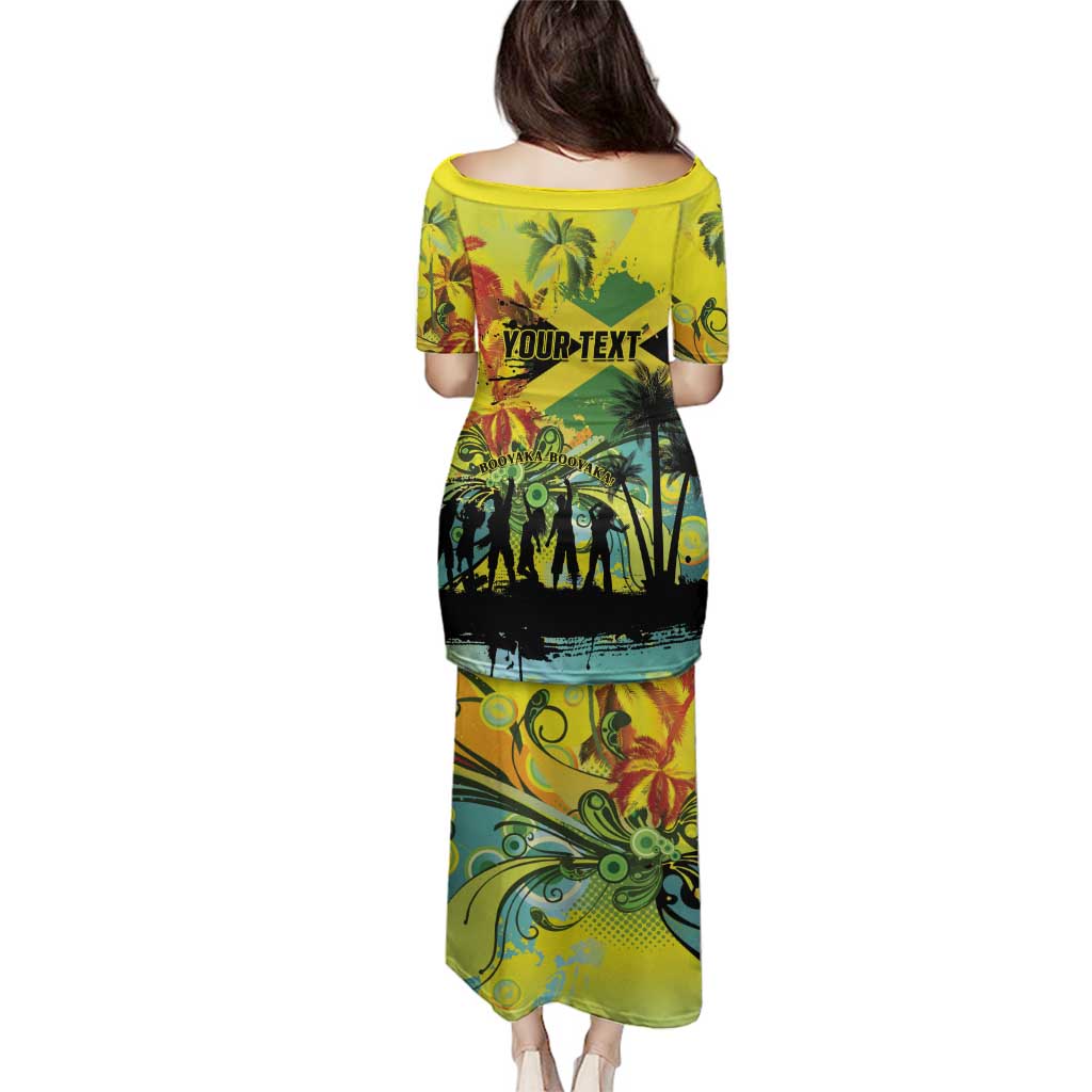 Personalized Jamaica Sleng Teng Riddim Family Matching Puletasi and Hawaiian Shirt Booyaka Booyaka - Wonder Print Shop