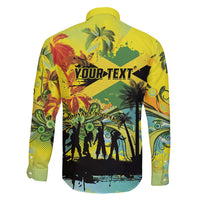 Personalized Jamaica Sleng Teng Riddim Family Matching Short Sleeve Bodycon Dress and Hawaiian Shirt Booyaka Booyaka - Wonder Print Shop