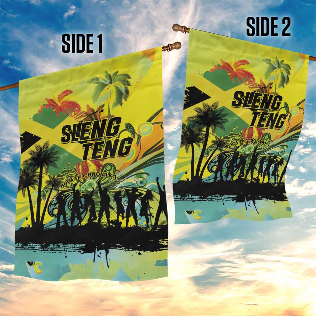 Jamaica Sleng Teng Riddim Garden Flag Booyaka Booyaka - Wonder Print Shop