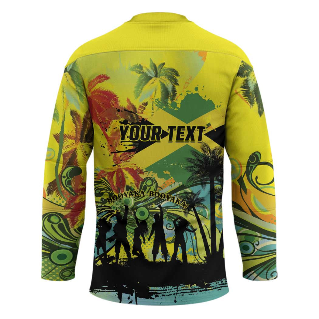 Personalized Jamaica Sleng Teng Riddim Hockey Jersey Booyaka Booyaka - Wonder Print Shop