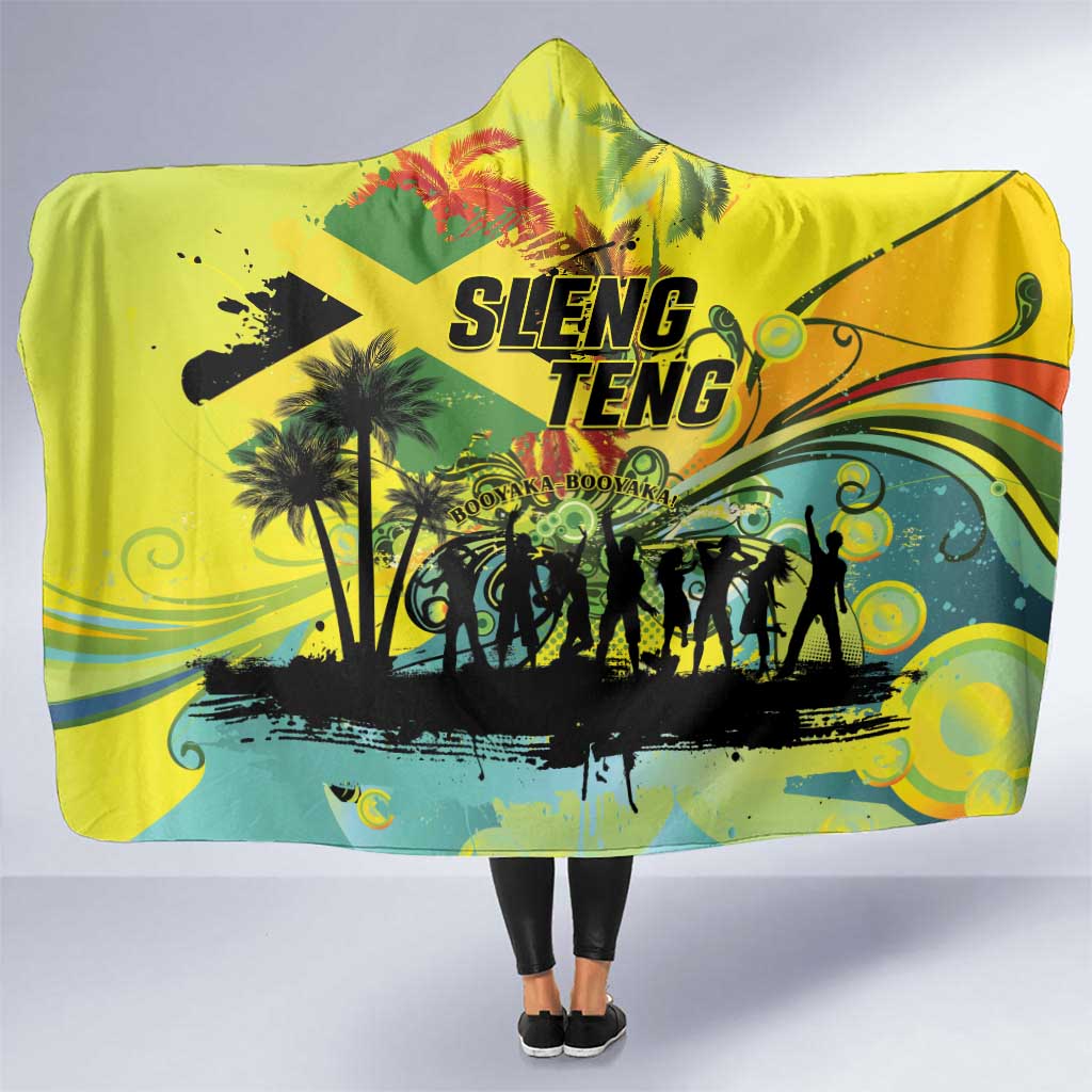 Jamaica Sleng Teng Riddim Hooded Blanket Booyaka Booyaka - Wonder Print Shop