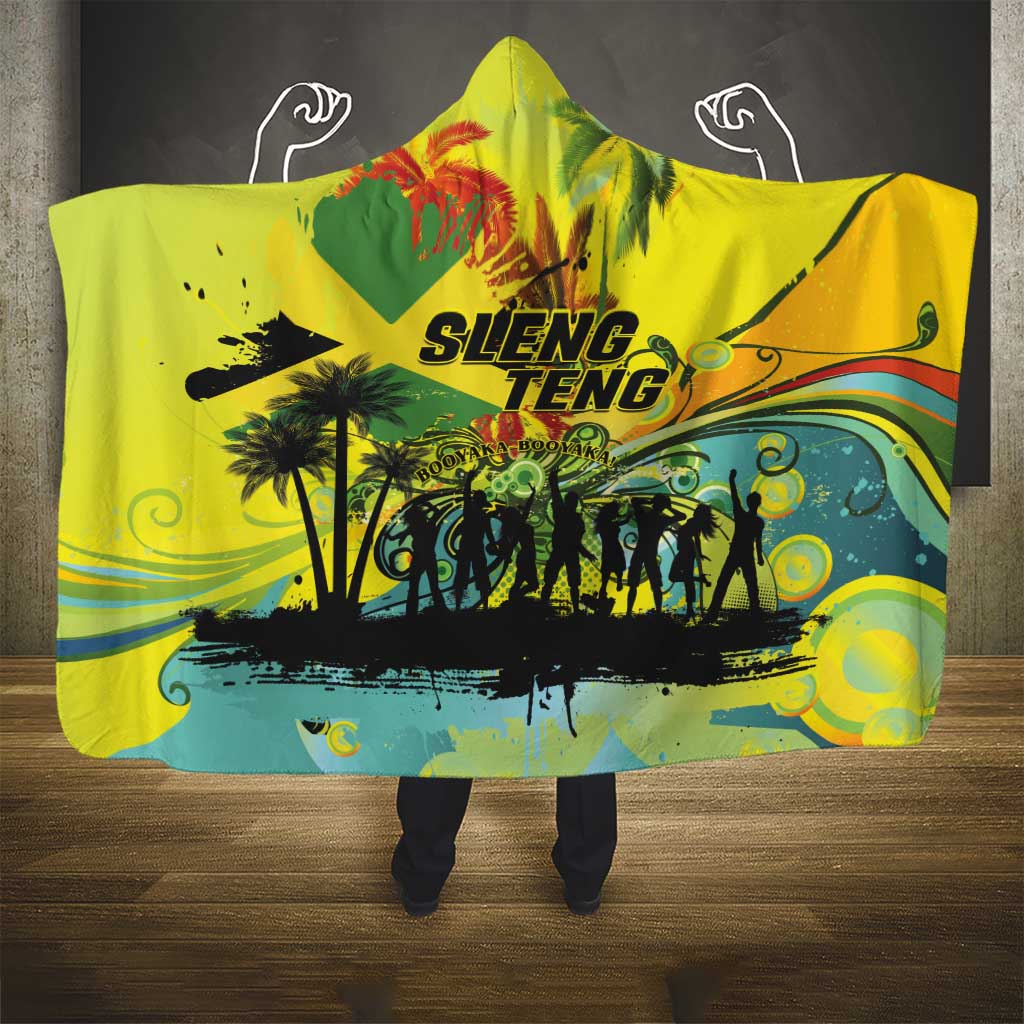 Jamaica Sleng Teng Riddim Hooded Blanket Booyaka Booyaka - Wonder Print Shop