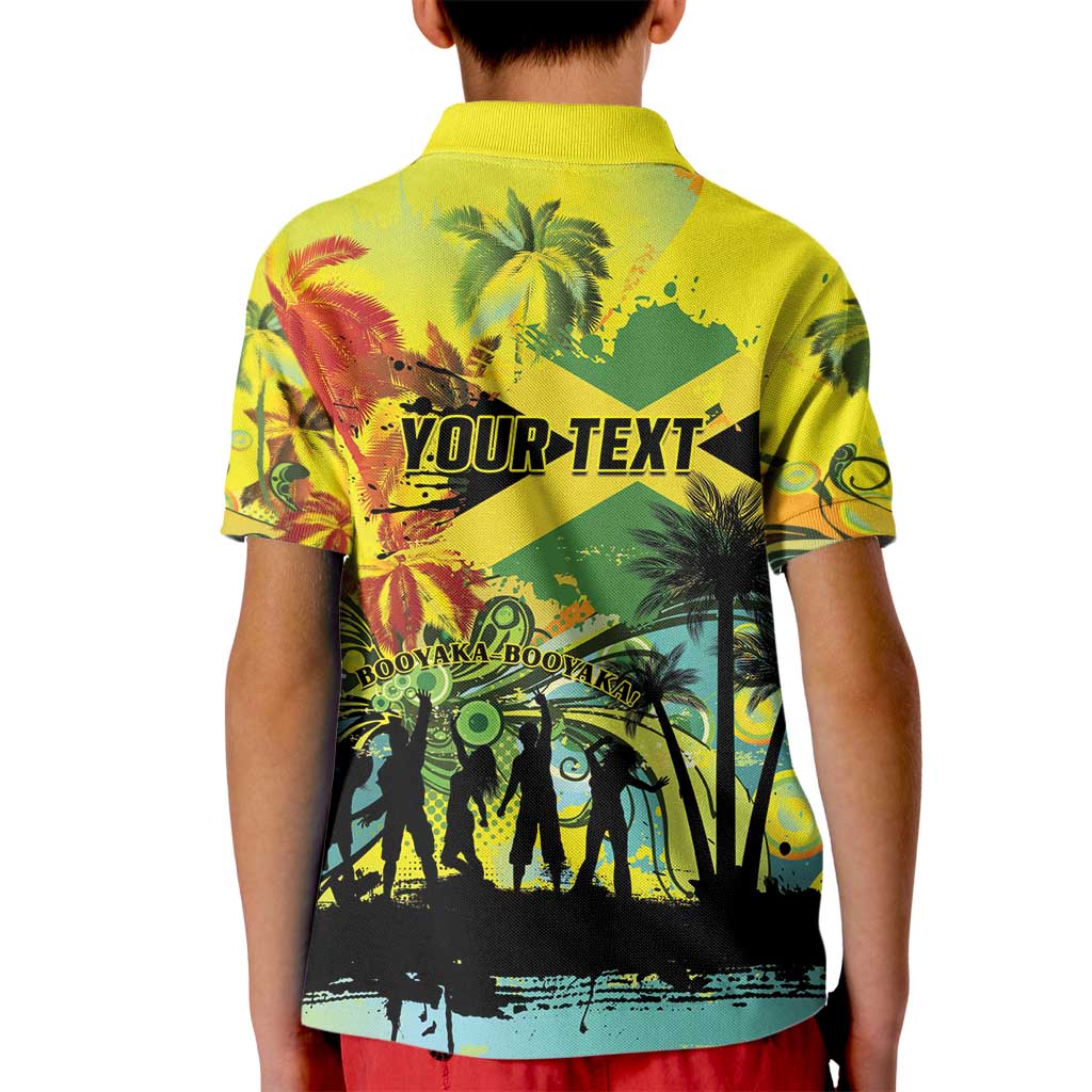 Personalized Jamaica Sleng Teng Riddim Kid Polo Shirt Booyaka Booyaka - Wonder Print Shop