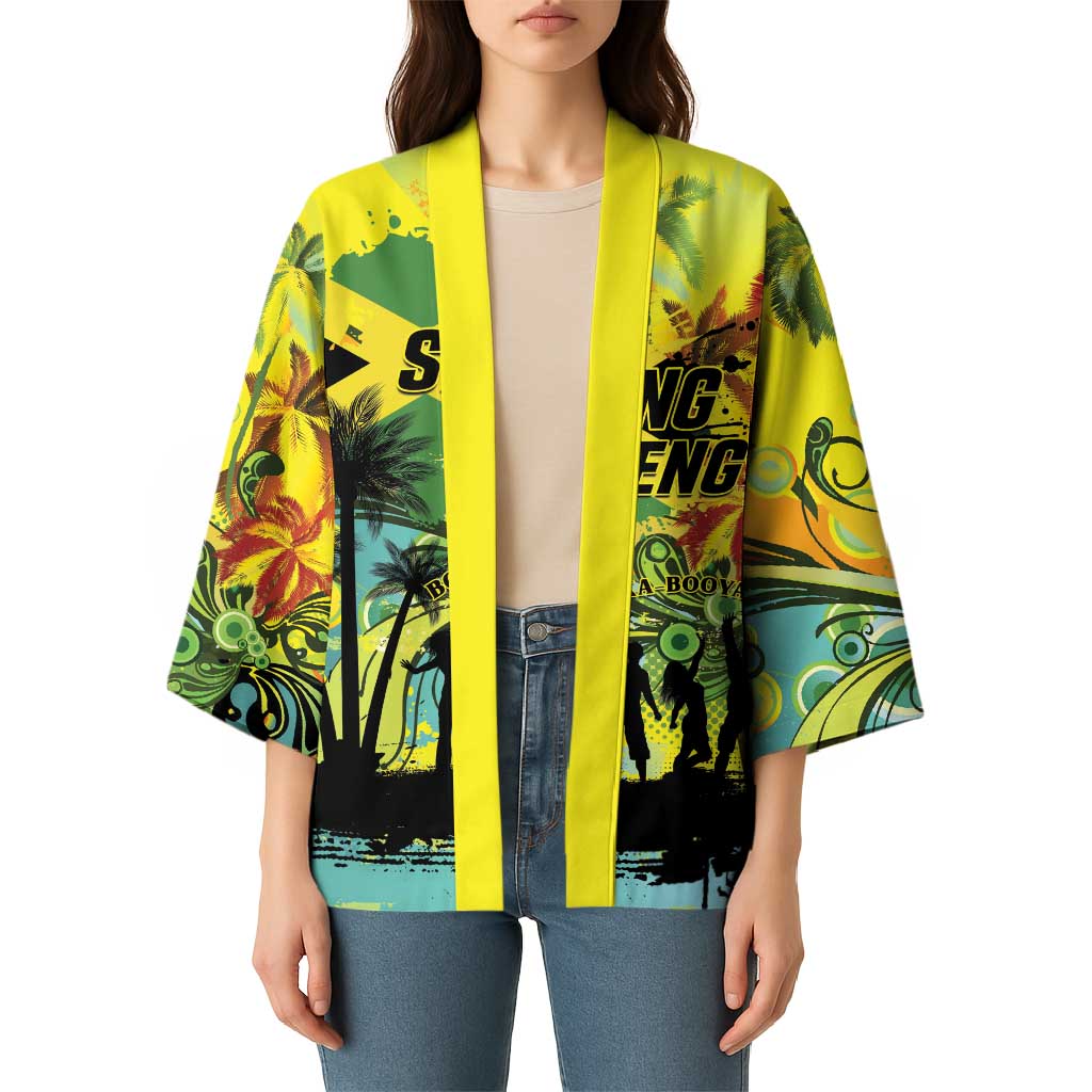 Personalized Jamaica Sleng Teng Riddim Kimono Booyaka Booyaka - Wonder Print Shop
