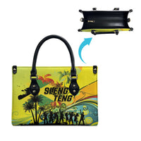 Jamaica Sleng Teng Riddim Leather Bag Booyaka Booyaka - Wonder Print Shop