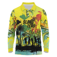 Personalized Jamaica Sleng Teng Riddim Long Sleeve Polo Shirt Booyaka Booyaka - Wonder Print Shop