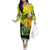 Personalized Jamaica Sleng Teng Riddim Off The Shoulder Long Sleeve Dress Booyaka Booyaka - Wonder Print Shop