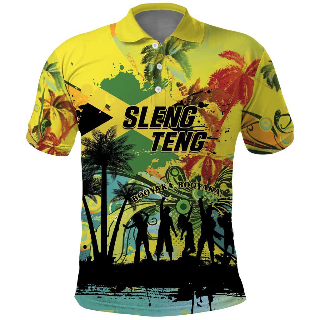 Personalized Jamaica Sleng Teng Riddim Polo Shirt Booyaka Booyaka - Wonder Print Shop