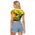 Personalized Jamaica Sleng Teng Riddim Raglan Cropped T Shirt Booyaka Booyaka - Wonder Print Shop