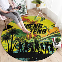 Jamaica Sleng Teng Riddim Round Carpet Booyaka Booyaka - Wonder Print Shop