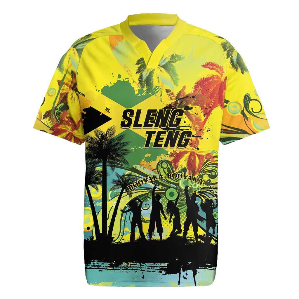 Personalized Jamaica Sleng Teng Riddim Rugby Jersey Booyaka Booyaka - Wonder Print Shop