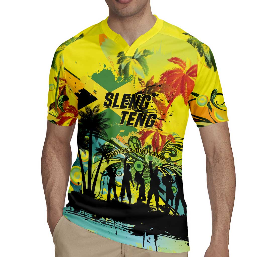 Personalized Jamaica Sleng Teng Riddim Rugby Jersey Booyaka Booyaka - Wonder Print Shop