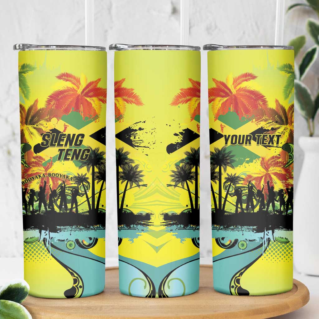 Personalized Jamaica Sleng Teng Riddim Skinny Tumbler Booyaka Booyaka - Wonder Print Shop