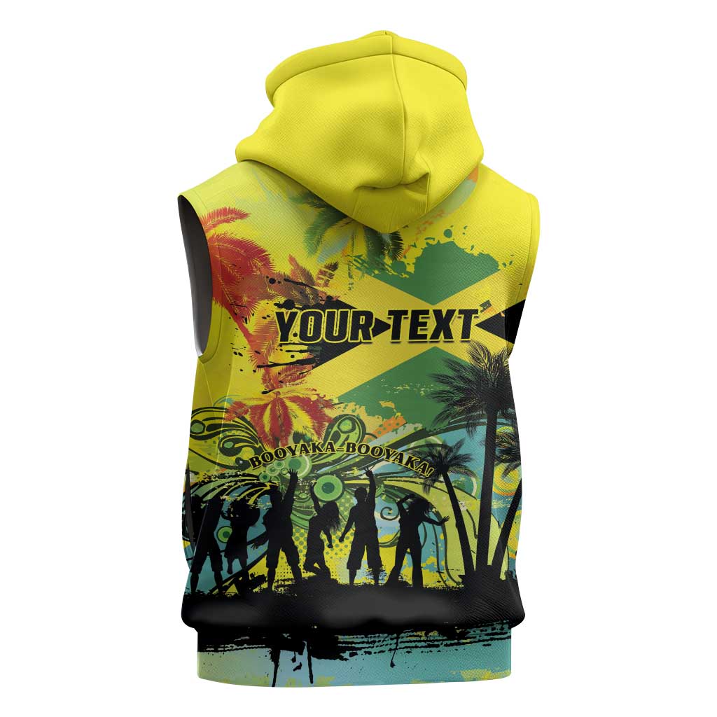 Personalized Jamaica Sleng Teng Riddim Sleeveless Hoodie Booyaka Booyaka - Wonder Print Shop