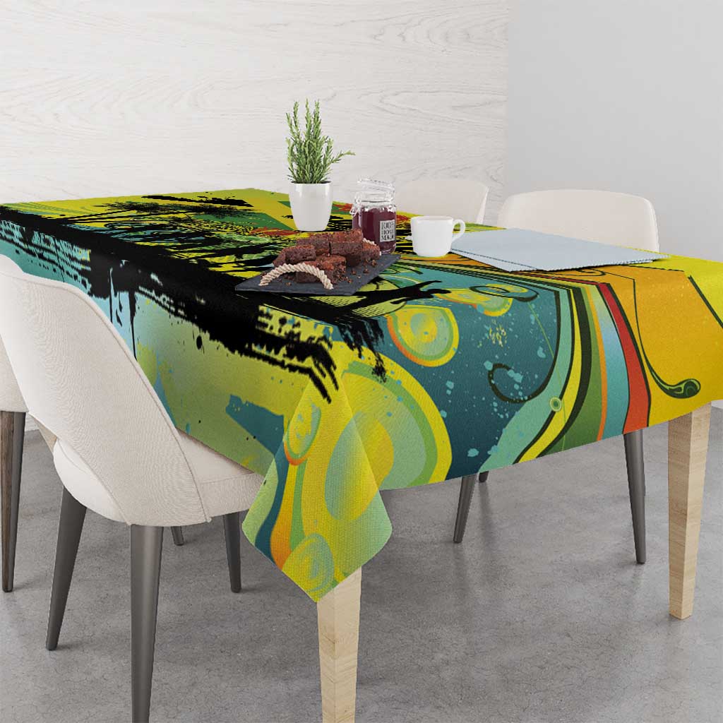 Jamaica Sleng Teng Riddim Tablecloth Booyaka Booyaka - Wonder Print Shop