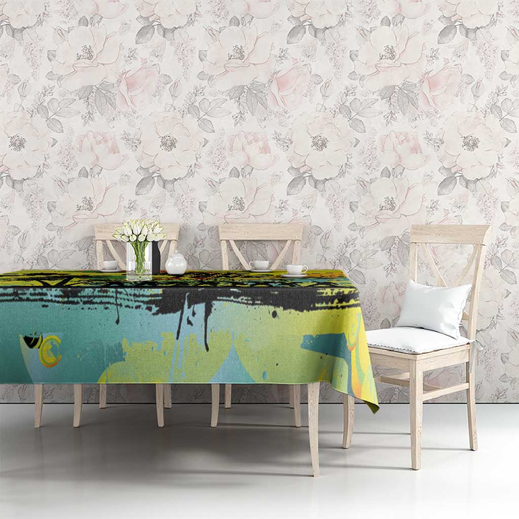 Jamaica Sleng Teng Riddim Tablecloth Booyaka Booyaka - Wonder Print Shop