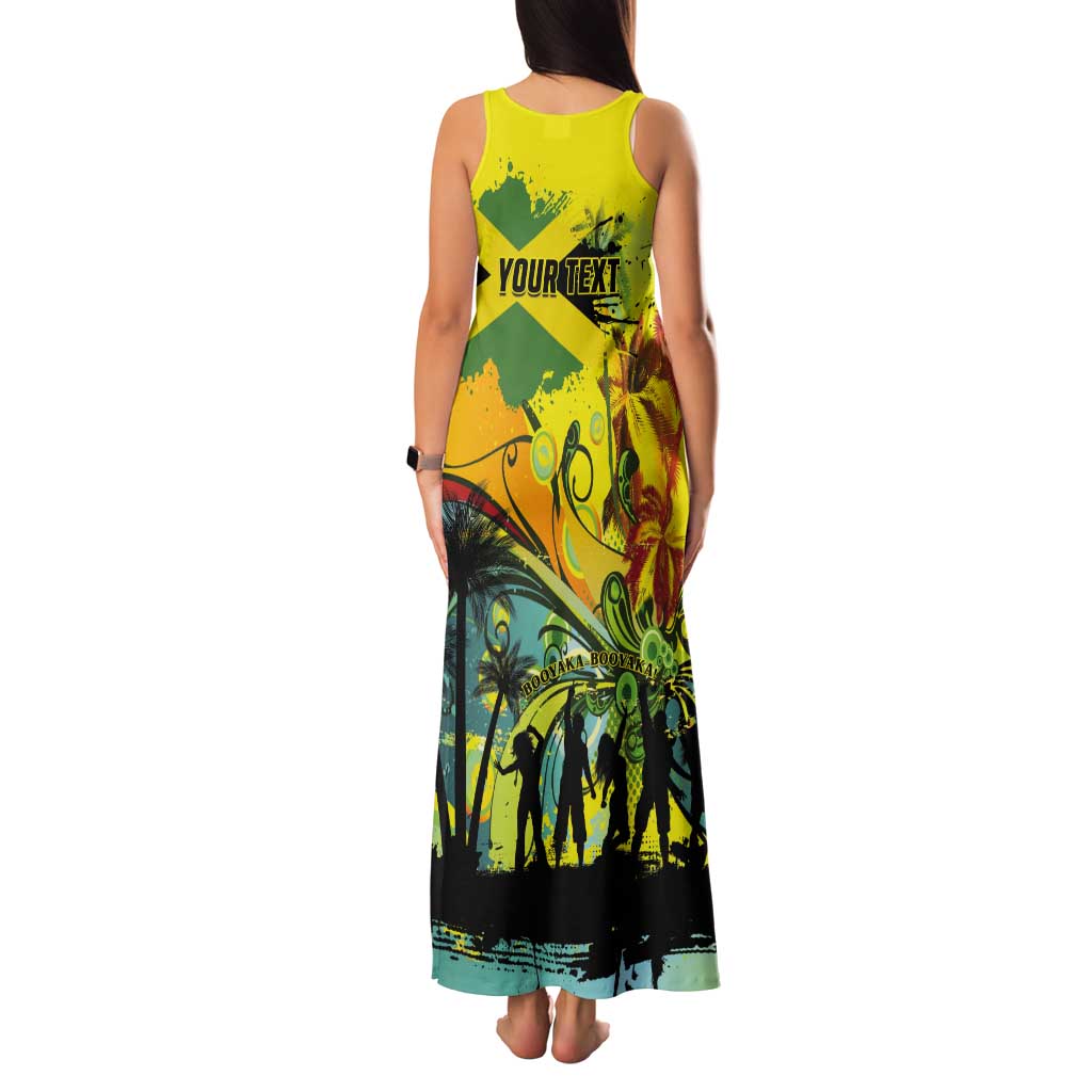 Personalized Jamaica Sleng Teng Riddim Tank Maxi Dress Booyaka Booyaka - Wonder Print Shop