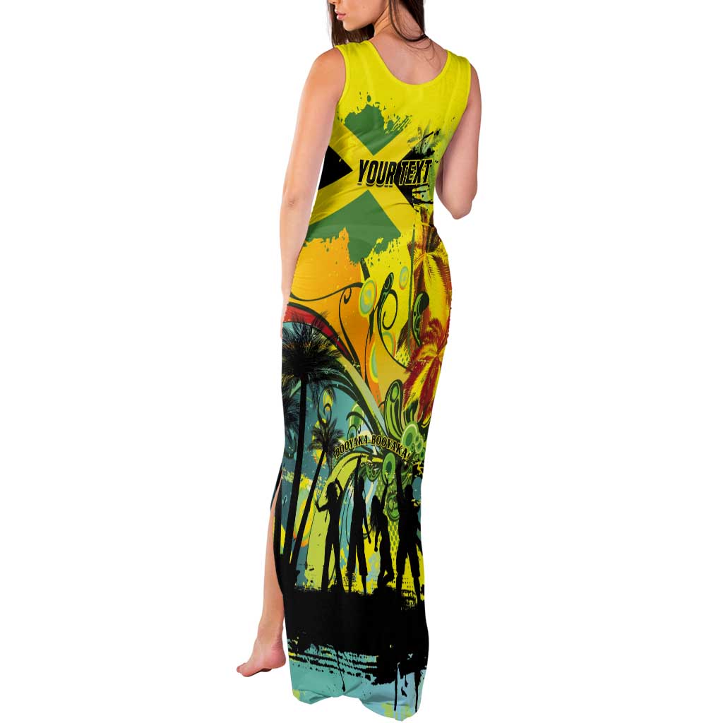 Personalized Jamaica Sleng Teng Riddim Tank Maxi Dress Booyaka Booyaka - Wonder Print Shop