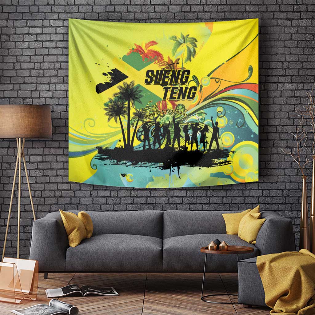 Jamaica Sleng Teng Riddim Tapestry Booyaka Booyaka - Wonder Print Shop