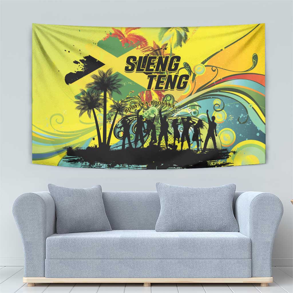 Jamaica Sleng Teng Riddim Tapestry Booyaka Booyaka - Wonder Print Shop
