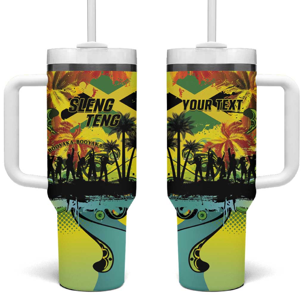 Personalized Jamaica Sleng Teng Riddim Tumbler With Handle Booyaka Booyaka - Wonder Print Shop